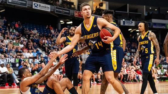 Edmonton stingers on court