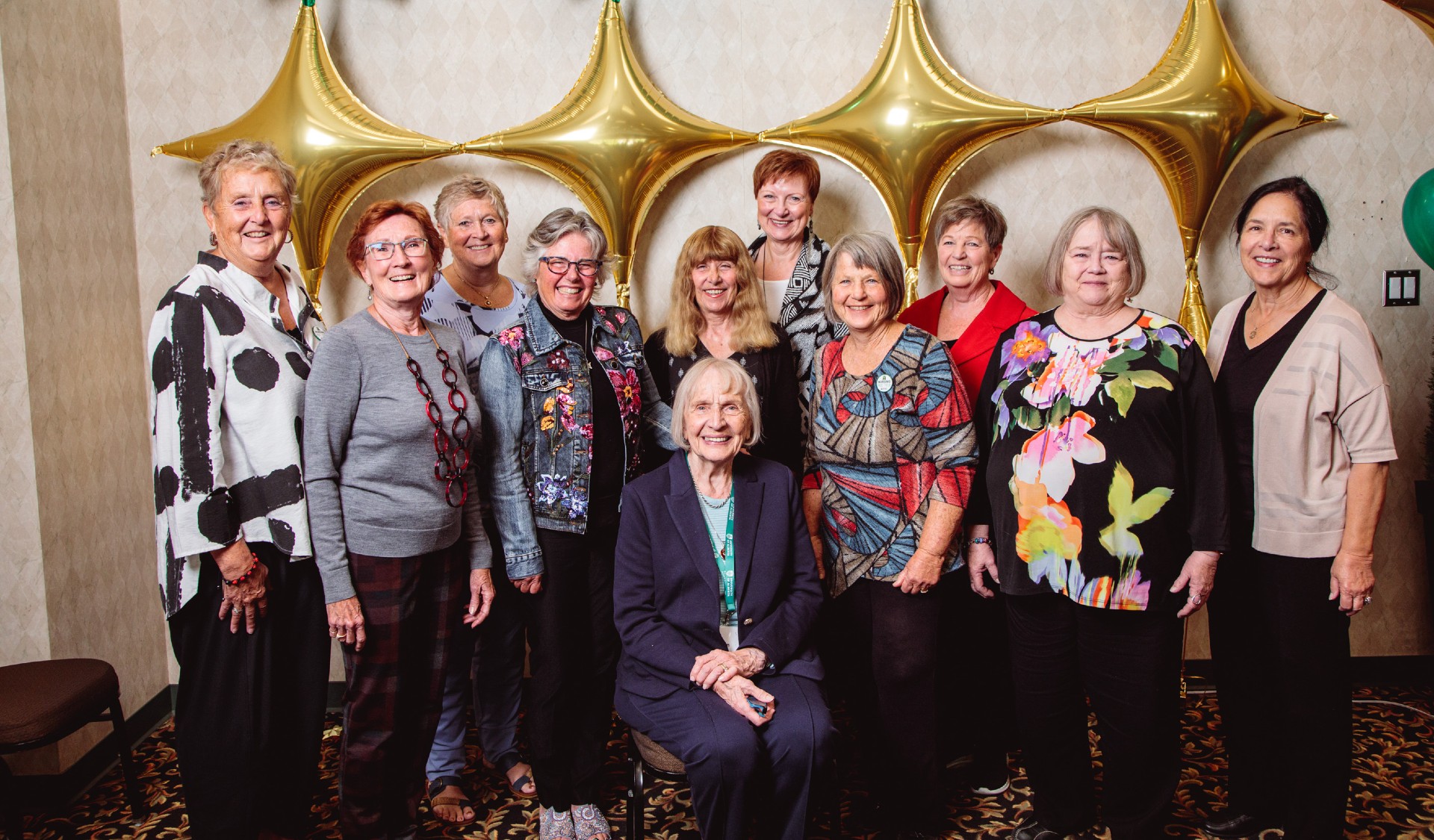 Class reunion group of people together to celebrate