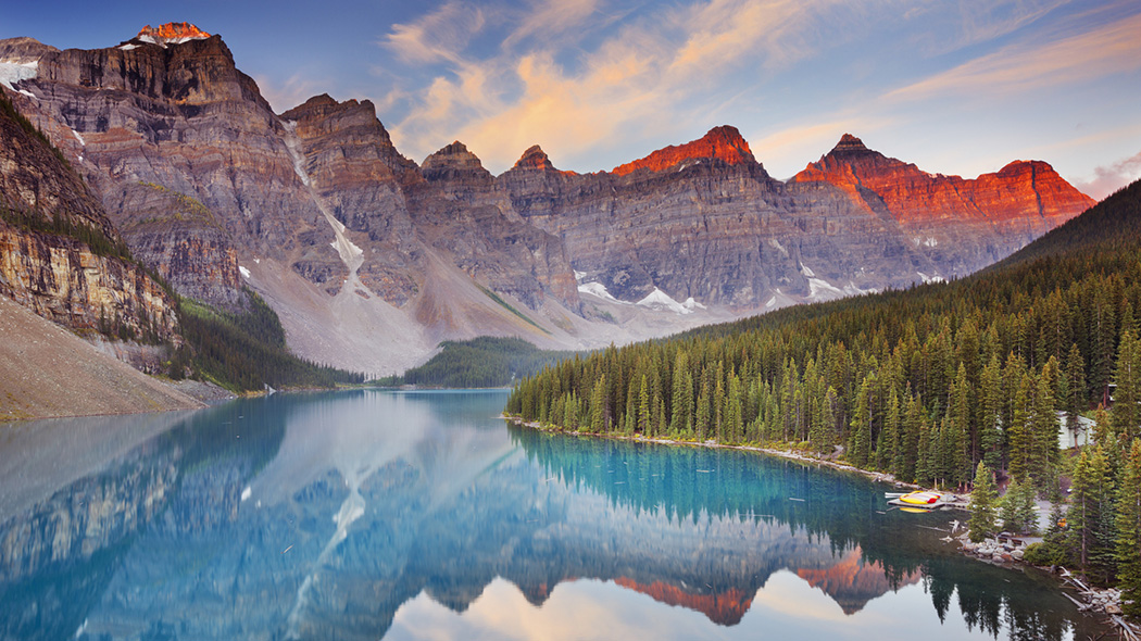 Mountain vista with lake