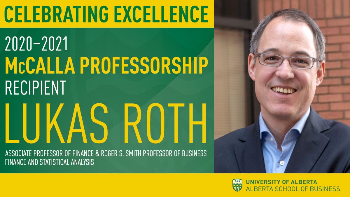 Lukas Roth McCalla Professorship recipient