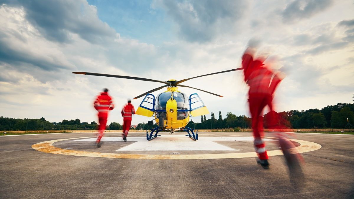 emergency medical services and helicopter