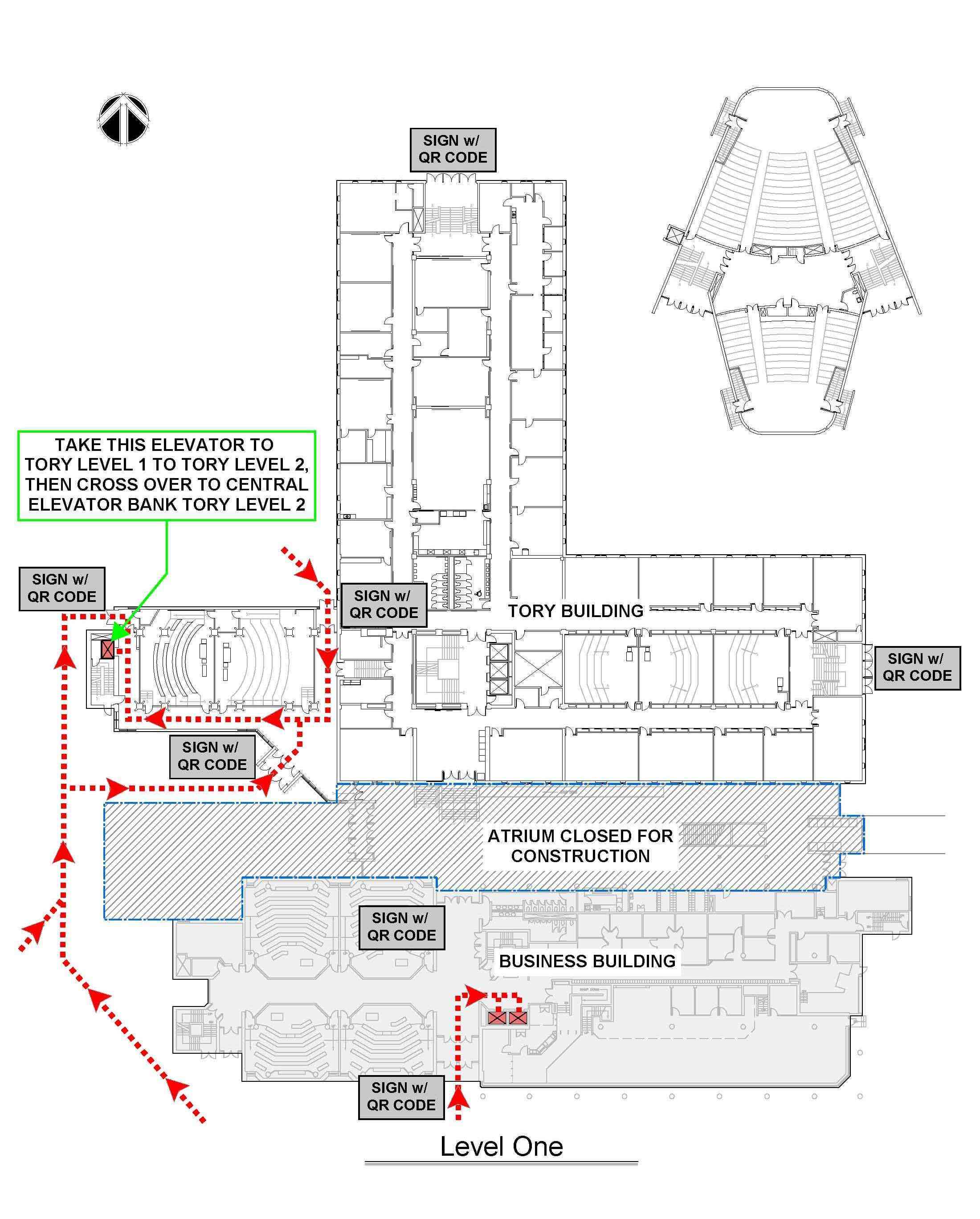 Tory building renovation access