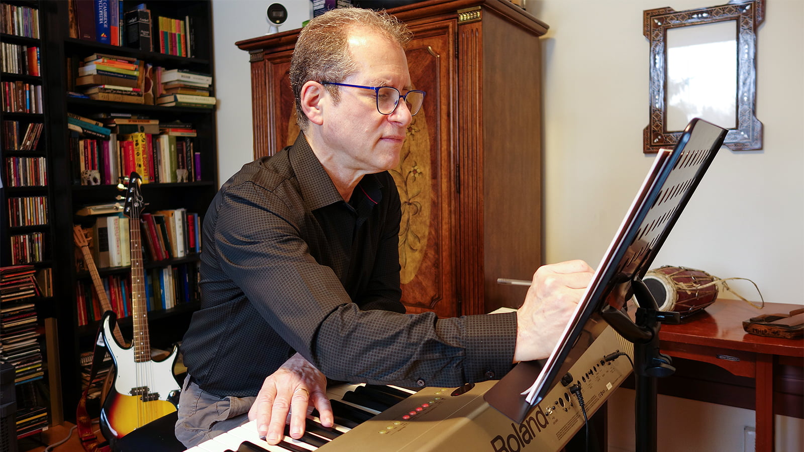 To help raise awareness of a severe immune deficiency called “bubble boy disease,” music professor Michael Frishkopf, known for his innovative use of machine learning in sound therapy, composed a piece of music based on an Edmonton boy’s genetic marker for the disease. (Photo: Supplied)