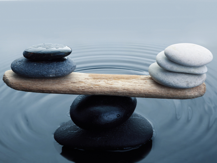 Rocks Balanced in Water