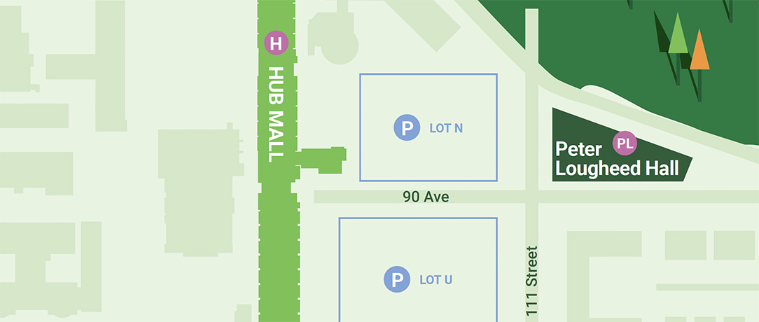 Map of Peter Lougheed Hall