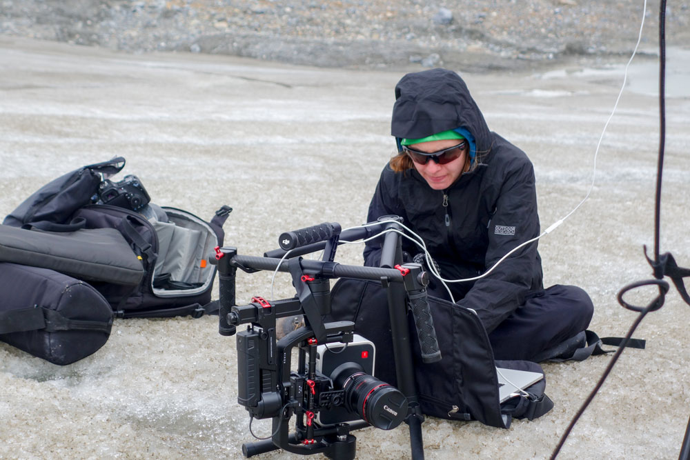 Laura Redmond at the Columbia Ice Field in Jasper National Park