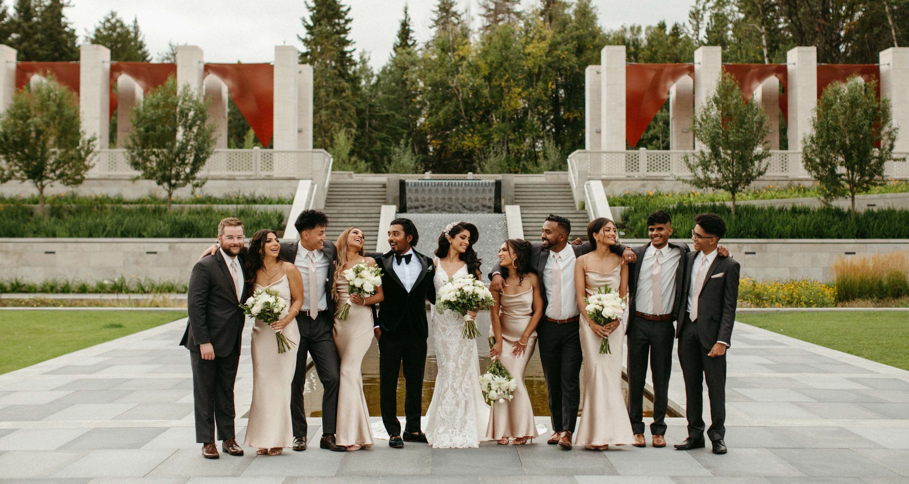 A group at a wedding