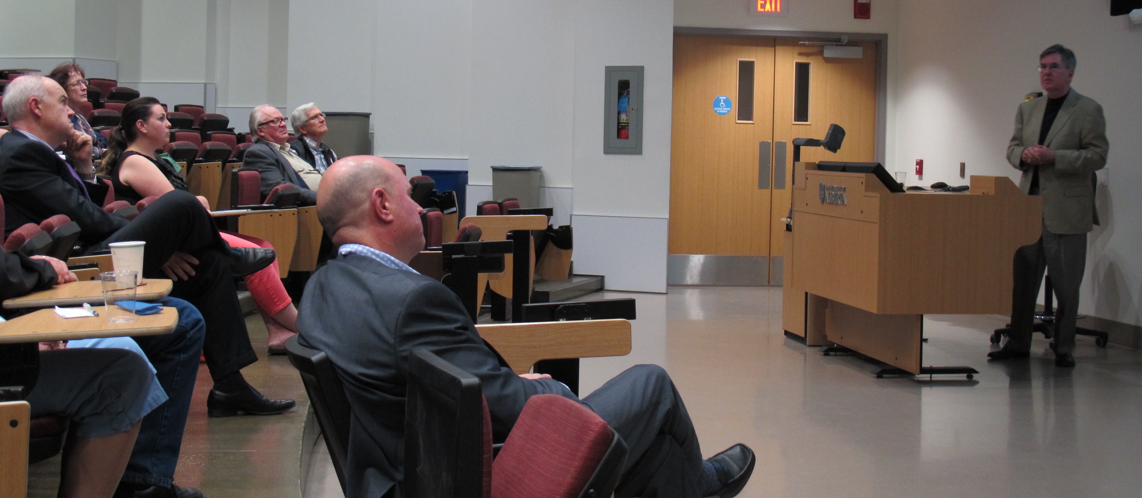 D. Douglas Miller, dean of the Faculty of Medicine & Dentistry, addresses the 2013 Mini Medical School class