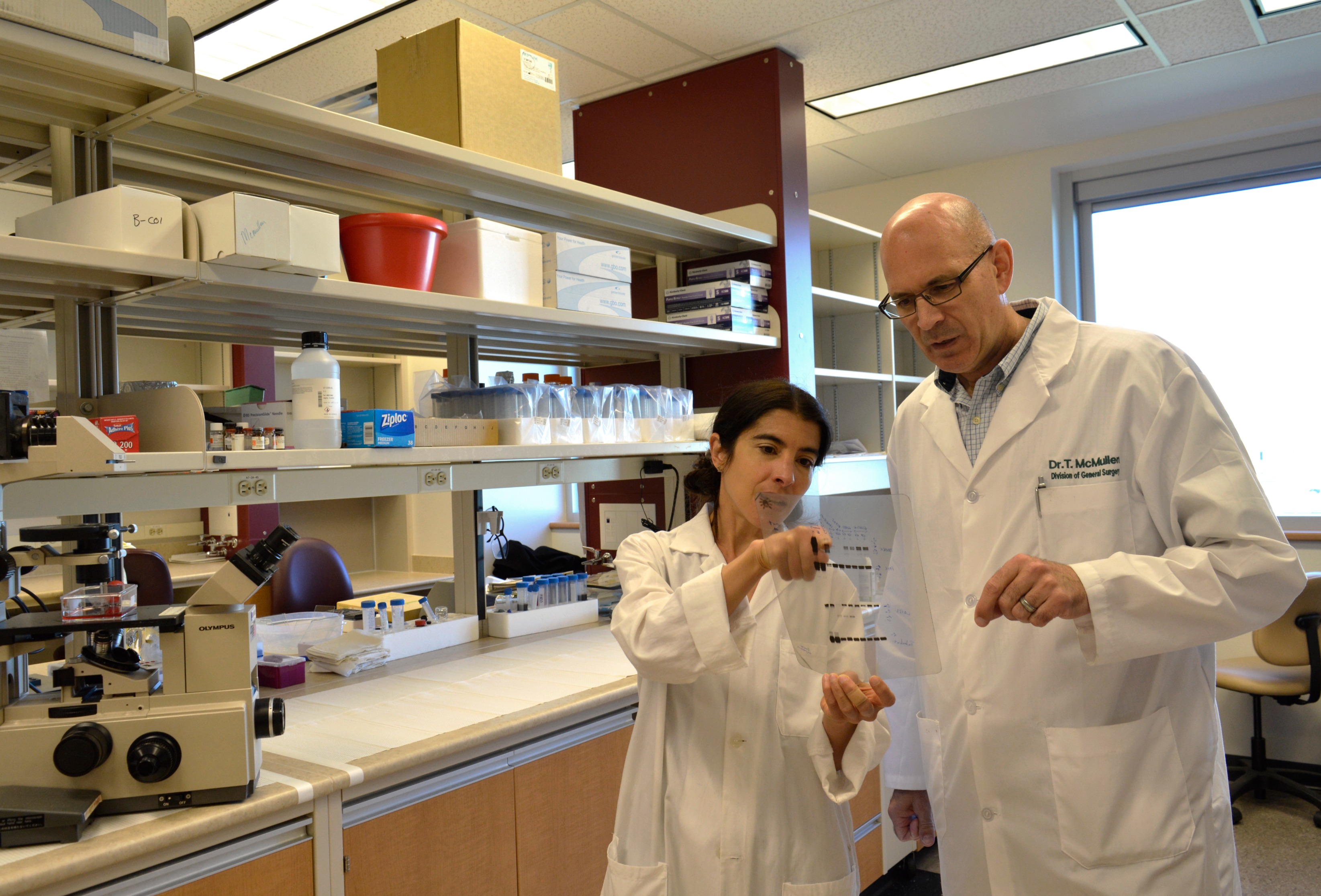 Todd McMullen discusses ongoing research in his lab at the University of Alberta