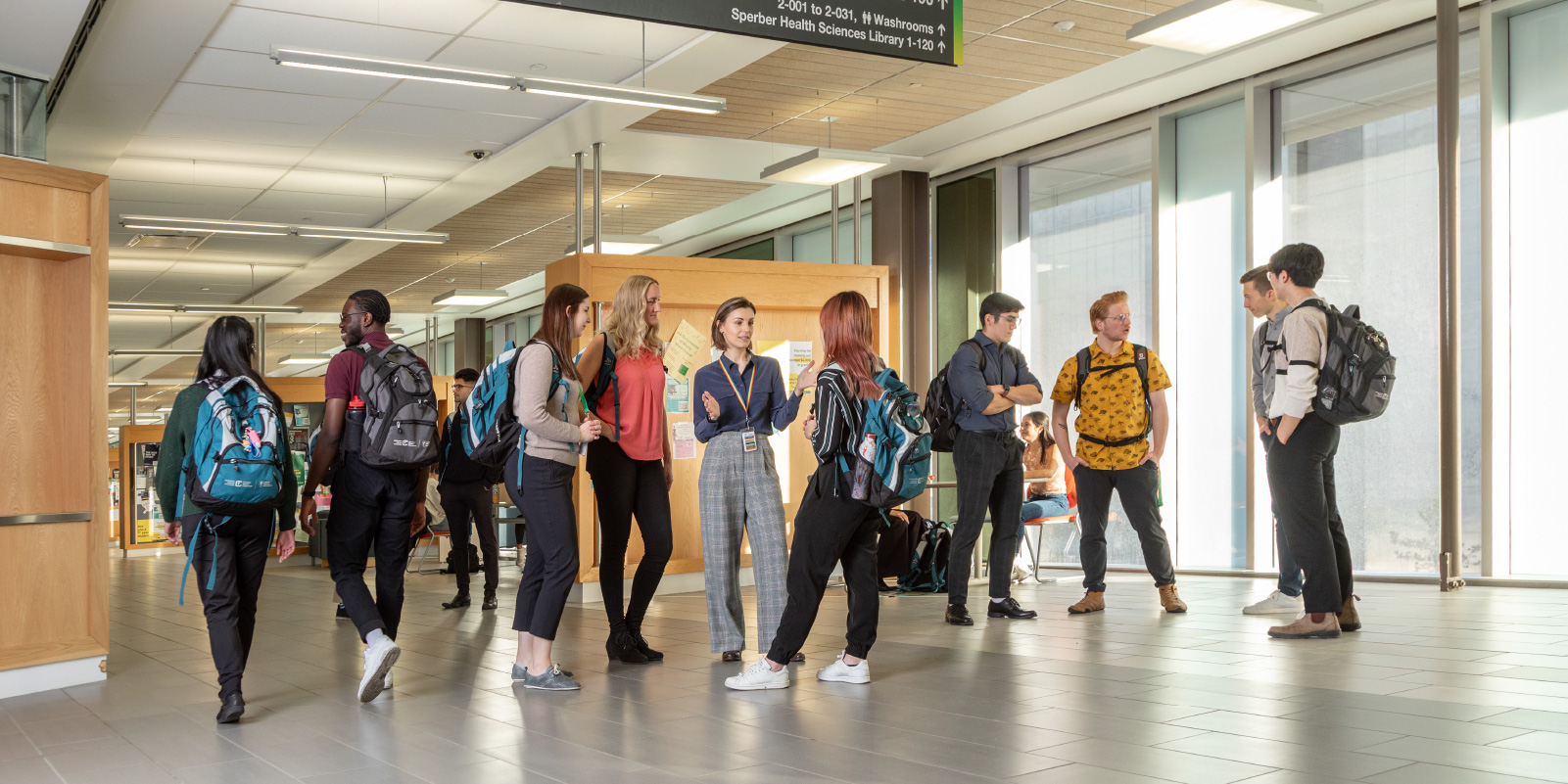 Medical students gathered in Edmonton Clinic Health Academy (ECHA)