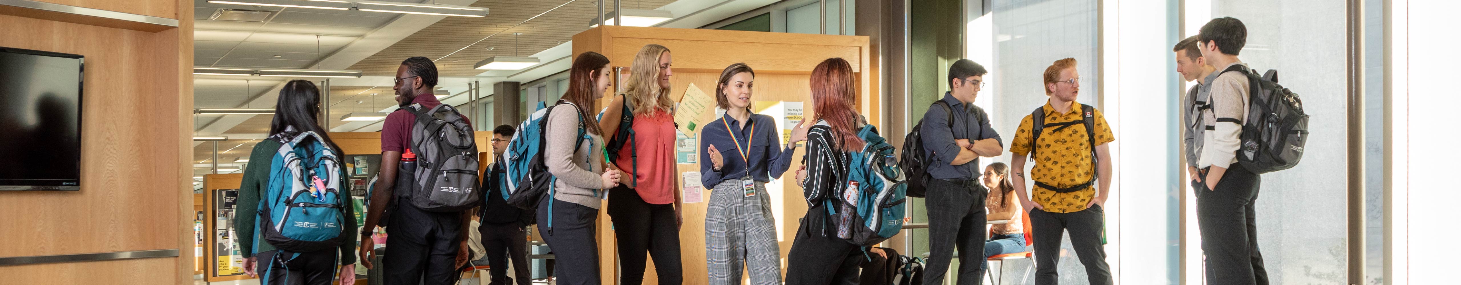 Medical students gathered in Edmonton Clinic Health Academy (ECHA)