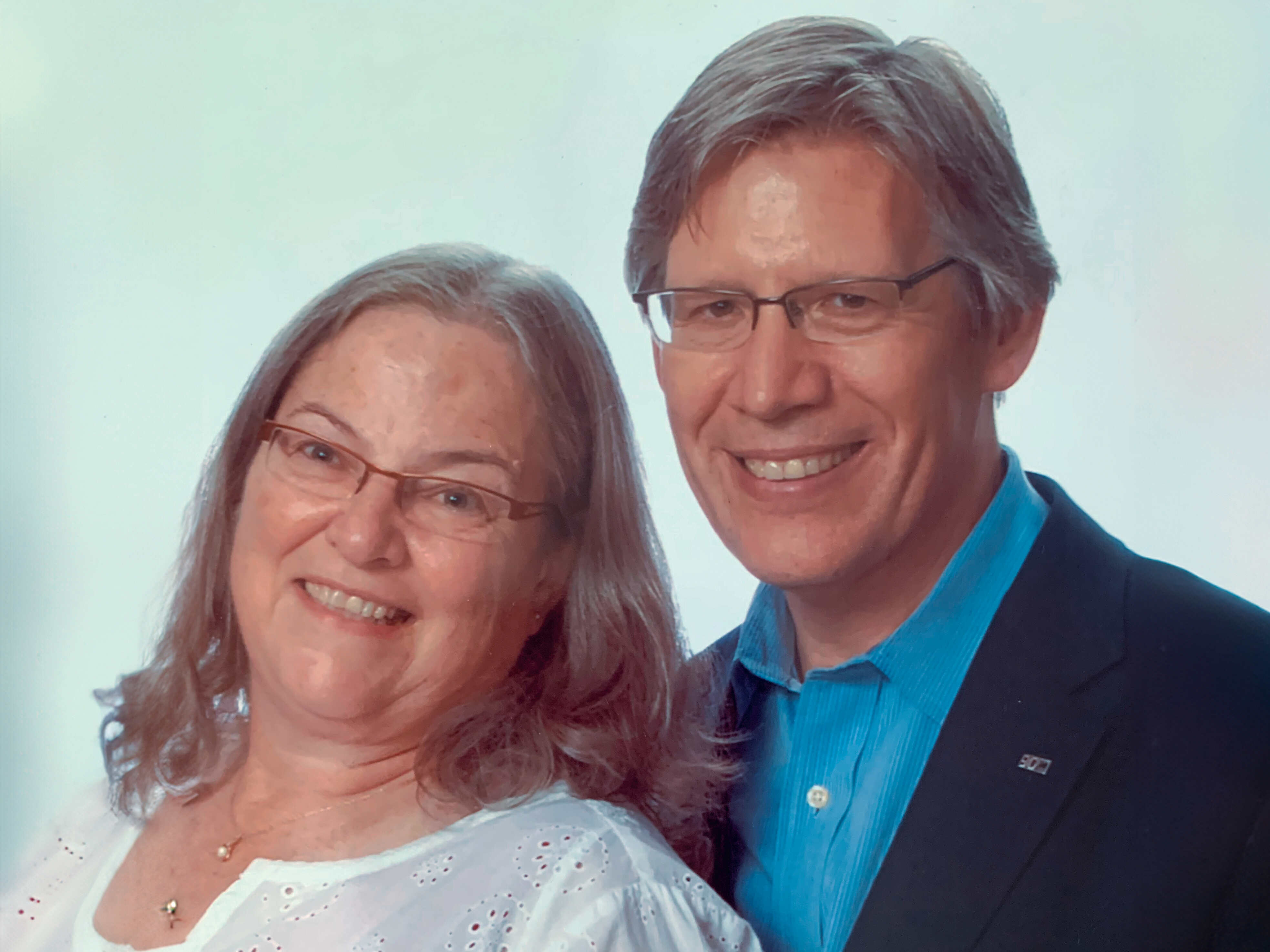 Gerry and Barb Sinn pose for a portrait.