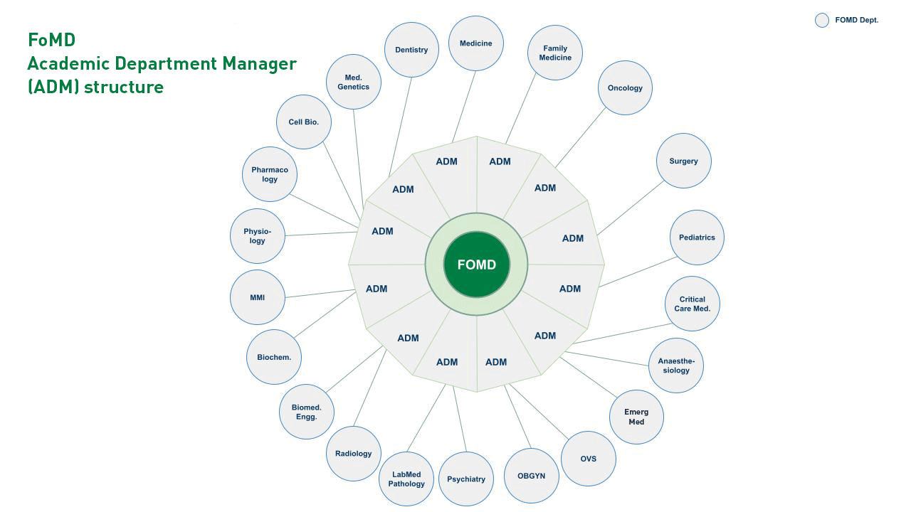 FoMD Academic Department Manager (ADM) structure