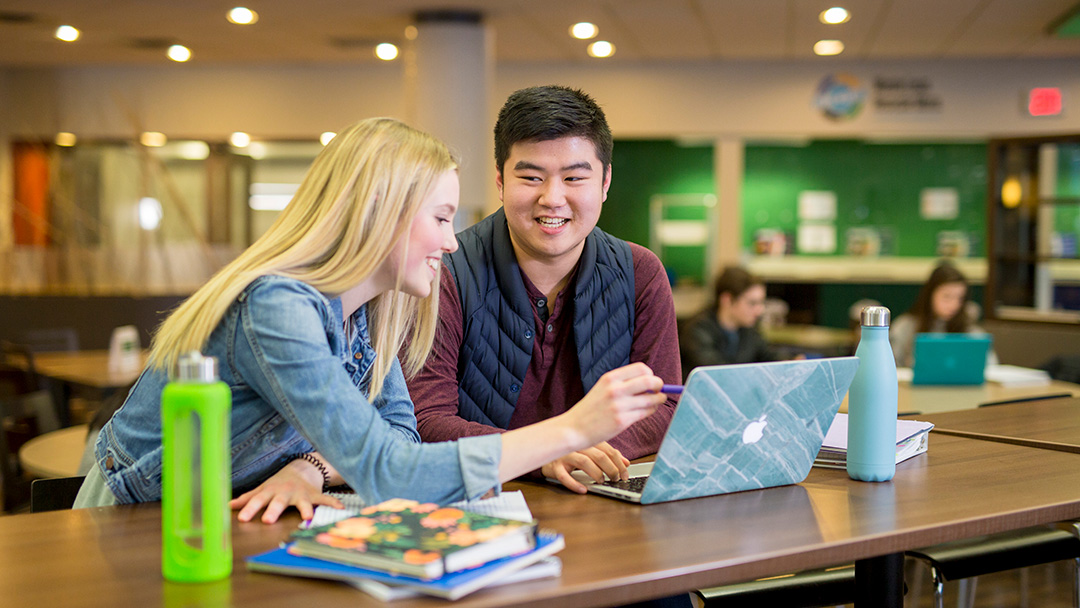 Students in Lister Dining Hall