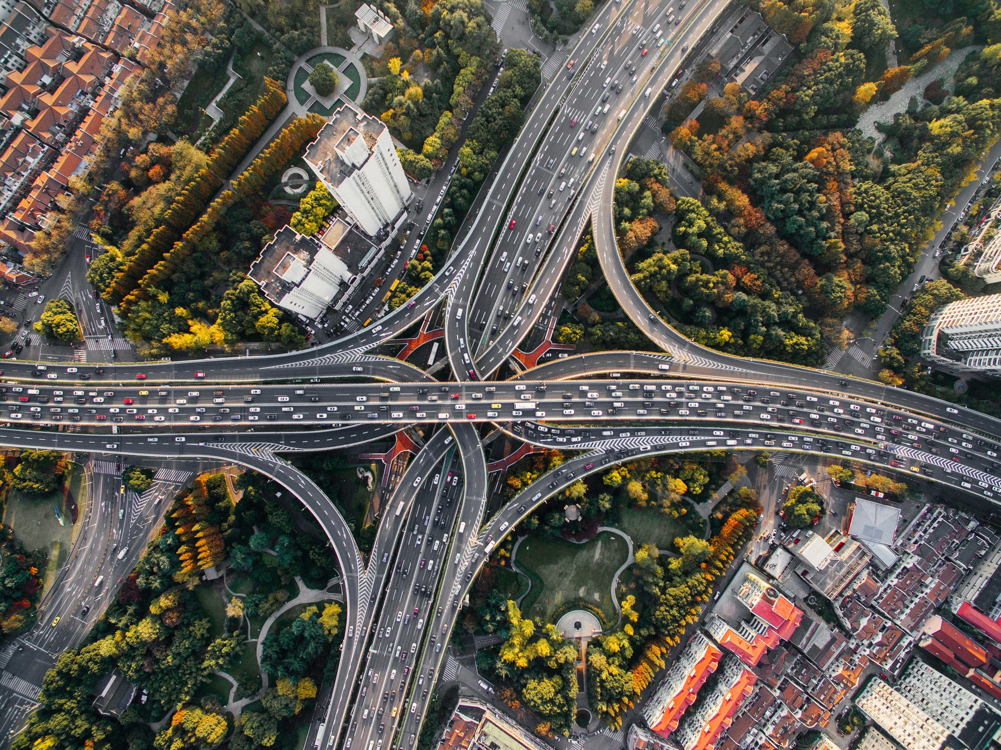 Aerial view of a city from Unsplash