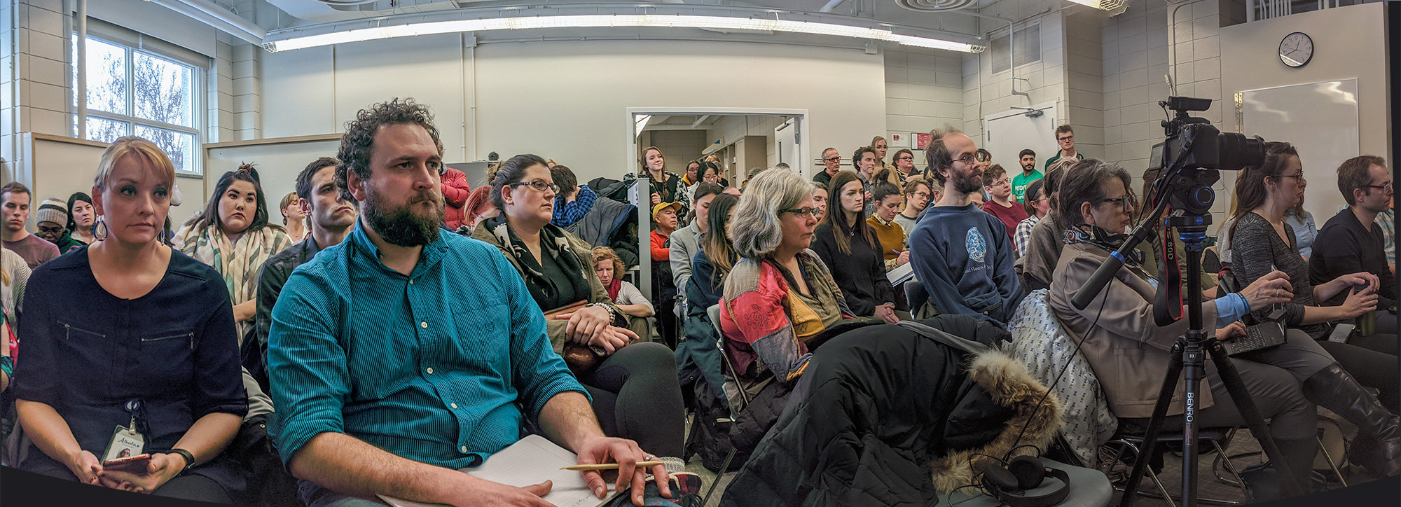 Audience attending to a lecture talk